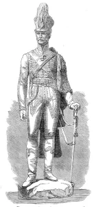 Hussars Prints: The Anglesey Column Statue - designed by Matthew Noble, 1860. Creator: Unknown