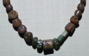 Anglo Saxon Prints: Anglo-Saxon glass necklace, 5th century