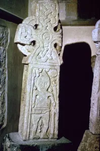 An Anglo-Scandinavian Cross showing a warrior, c. 10th century