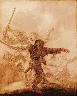 Running Prints: Angry Blows, between 1625 and 1640. Creator: Adriaen van de Venne