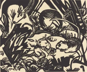 Animal Legend (Tierlegende), 1912. Creator: Franz Marc