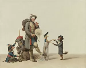 Boilly Gallery: An Animal Trainer With Dancing Dogs, a Bear And Monkey