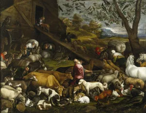 Bassano Prints: The Animals Board Noahs Ark. Artist: Bassano, Jacopo, il vecchio (ca. 1510-1592)