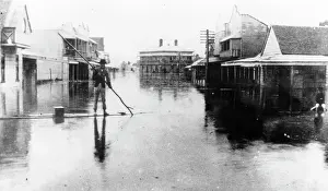 Clark Prints: Ann Street, Fortitude Valley, 1893, Flood. Creator: James Clark