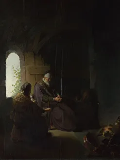 Faithfulness Prints: Anna and the Blind Tobit, c. 1630. Artist: Rembrandt van Rhijn (1606-1669)