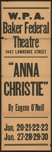 Oneill Eugene Prints: Anna Christie, Denver, 1938. Creator: Unknown
