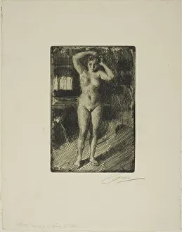 Anna Doing Her Hair, 1906. Creator: Anders Leonard Zorn