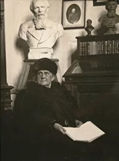 State Central Literary Museum Gallery: Anna Grigoryevna Dostyevskaya in the Dostoyevsky Room of the Historical Museum of Moscow, 1916