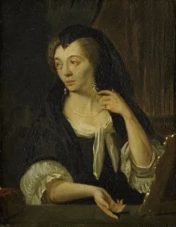 Ludolf Bakhuysen Prints: Anna de Hooghe (1645-1717). The Painter's fourth Wife