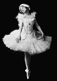 Archive Photos Collection: Anna Pavlova in the ballet The Dying Swan by Camille Saint-Saens, c. 1910