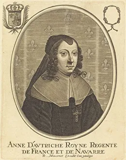 Austria Anne Of Prints: Anne of Austria. Creator: Balthasar Moncornet