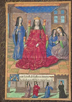 Bretonne Prints: Anne of Brittany Enthroned and Accompanied by Her Ladies-in-Waiting