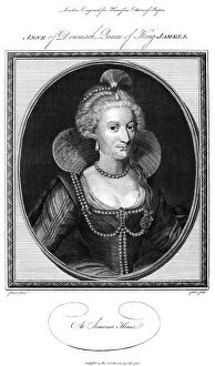 Images Dated 18th July 2007: Anne of Denmark (1574-1619), queen consort of King James I, 1786.Artist: John Goldar