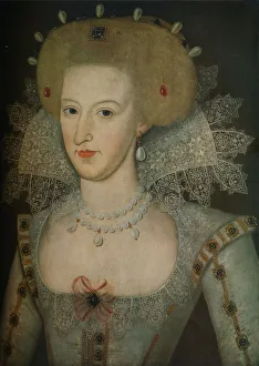 Anne of Denmark (1574-1619), queen consort of King James I, 17th century. Artist: Marcus Gheeraerts, the Younger