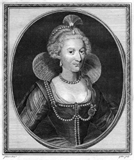 Anne of Denmark, queen consort of King James I of England and VI of Scotland, 1786. Artist: Goldar