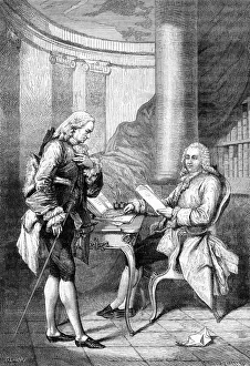 Laplante Prints: Anne Robert Jacques Turgot receiving a letter of reference, 1898. Artist: Gustave Demoulin