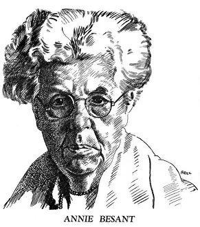 Images Dated 28th July 2008: Annie Besant, British socialist and theosophist, 1926. Artist: Brill