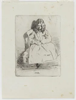 Annie, Seated, 1858. Creator: James Abbott McNeill Whistler