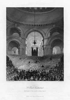 Anniversary of the London Charity Schools, St Pauls Cathedral, London, 19th century.Artist: AH Payne