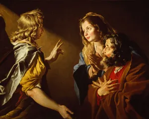 Samson Gallery: The announcement of Samsons birth, c. 1630-1631. Creator: Stomer, Matthias (ca