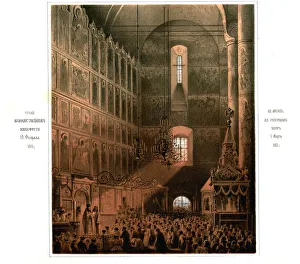 Alexander Nikolayevich Collection: The Announcement of the Serfs Emancipation Manifesto in the Dormition Cathedral on March 5, 1861