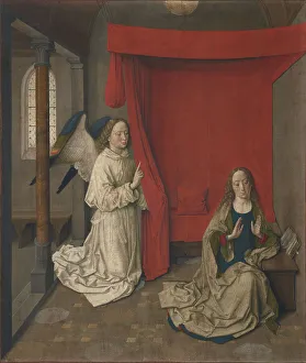1450s Prints: The Annunciation, about 1450-1455. Creator: Dieric Bouts