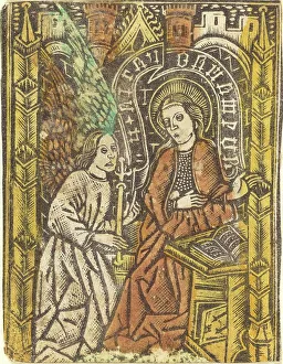 The Annunciation, 1460/1480. Creator: Master of the Borders with the Four Fathers of the Church