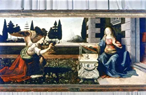 Message Prints: The Annunciation, 1472-1475. Artist: Leonardo da Vinci