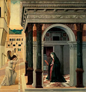 1470s Prints: The Annunciation, 1475. Creator: Gentile Bellini