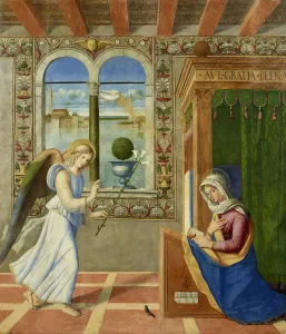 Annunciation Prints: The Annunciation, 1504. Creator: Francesco di Simone da Santacroce (1470 / 75-1508)