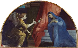 Lotto Prints: The Annunciation, 1532. Creator: Lotto, Lorenzo (1480-1556)