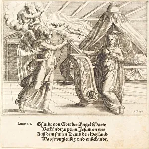 Hirschvogel Augustin Gallery: The Annunciation, 1548. Creator: Augustin Hirschvogel
