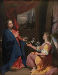 F Baroche Durbin Prints: The Annunciation, 1550-1612. Creator: Federico Barocci