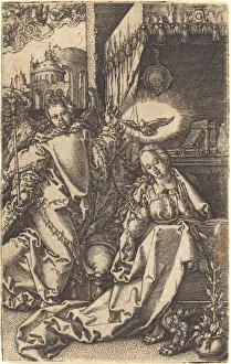 Trippenmecker Gallery: The Annunciation, 1553. Creator: Heinrich Aldegrever