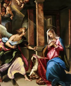 The Annunciation, 1596-1597. Creator: Curia, Francesco (1538-1610)