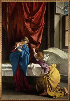 Gentileschi Prints: The Annunciation, 1623. Creator: Gentileschi, Orazio (1563-1638)