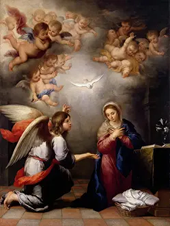 Dove Prints: The Annunciation, 1650. Creator: Bartolome Esteban Murillo