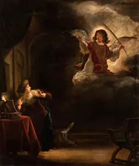 Koninck Prints: The Annunciation, 1655. Artist: Koninck, Salomon (1609-1656)