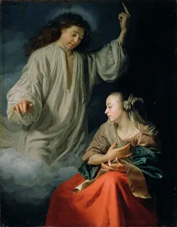 Gotfried Schalcken Prints: The Annunciation, about 1660-1665. Creator: Godfried Schalcken