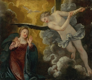 Religious Motif Prints: Annunciation, 1660-1680. Creator: Pietro Liberi