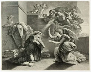 Archangel Gallery: The Annunciation, 1660 / 71. Creator: Gerard Edelinck