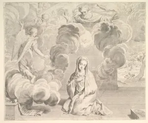 Mellan Claude Collection: Annunciation, 1666. Creator: Claude Mellan
