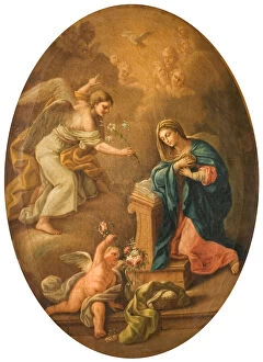 Angel Gabriel Gallery: The Annunciation, 1720. Creator: Giovanni Stefano Robatto