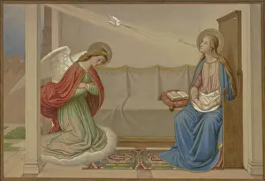 Dove Prints: The Annunciation, 1858. Creator: Eduard von Steinle