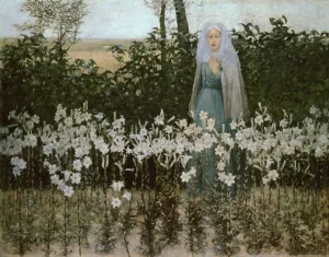 Halo Collection: The Annunciation, 1887. Creator: George Hitchcock