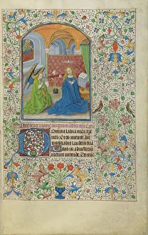 Message Prints: The Annunciation; Arenberg Hours, early 1460s. Creator: Willem Vrelant