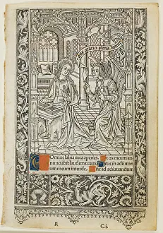 Letterpress Prints: Annunciation, from a book of hours, 1505/10. Creator: Thielmann Kerver