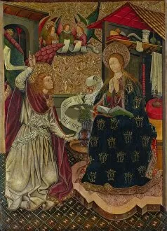 Catalonia Gallery: The Annunciation, c. 1457. Creator: Jaume Ferrer (Spanish, 1460 / 70)