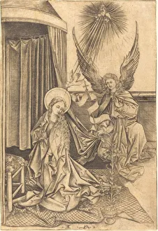 The Annunciation, c. 1480 / 1490. Creator: Israhel van Meckenem