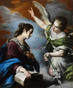 Bernardo 1581 1644 Prints: The Annunciation, c. 1644. Artist: Strozzi, Bernardo (1581-1644)